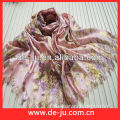 Thin Fabric Scarves Shawls Cheap 100% Cotton Large Size Printed Scarves